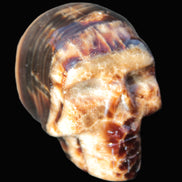 Chocolate Calcite skull 52-53mm 191-204g Rocks and Things