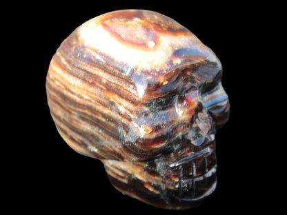 Chocolate Calcite skull 52-53mm 191-204g Rocks and Things