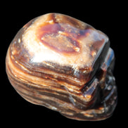 Chocolate Calcite skull 52-53mm 191-204g Rocks and Things