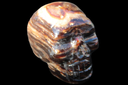 Chocolate Calcite skull 52-53mm 191-204g Rocks and Things