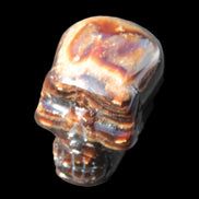Chocolate Calcite skull 52-53mm 191-204g Rocks and Things