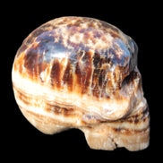 Chocolate Calcite hand-carved skull 37*61*50mm  152.7g Rocks and Things