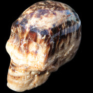 Chocolate Calcite hand-carved skull 37*61*50mm  152.7g Rocks and Things