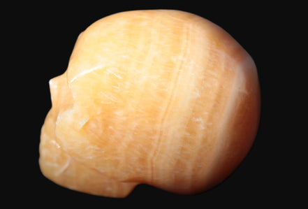 Banded Honey Calcite skull 44-55mm 134-191g - Rocks and Things Store