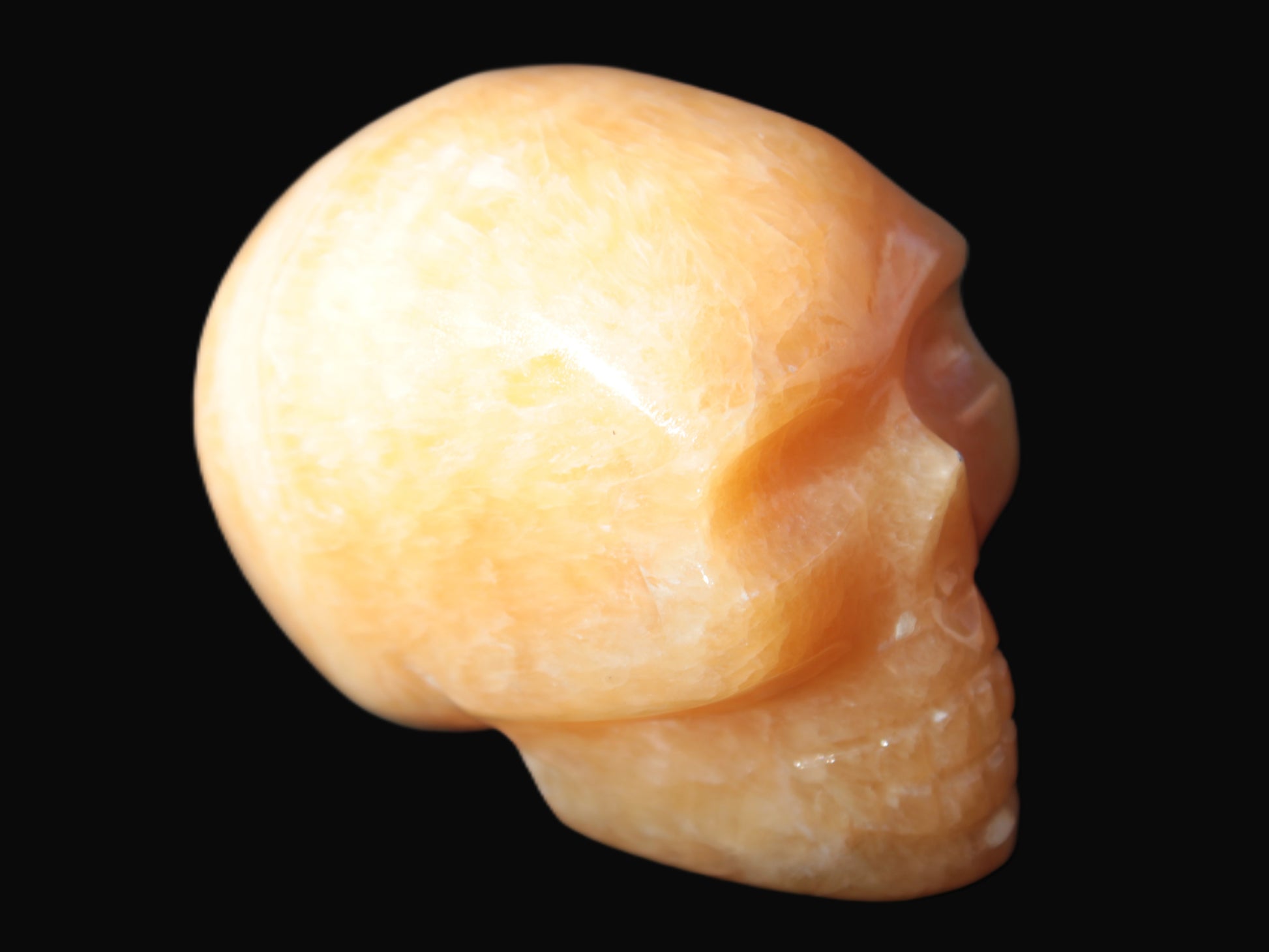 Banded Honey Calcite skull 44-55mm 134-191g Rocks and Things