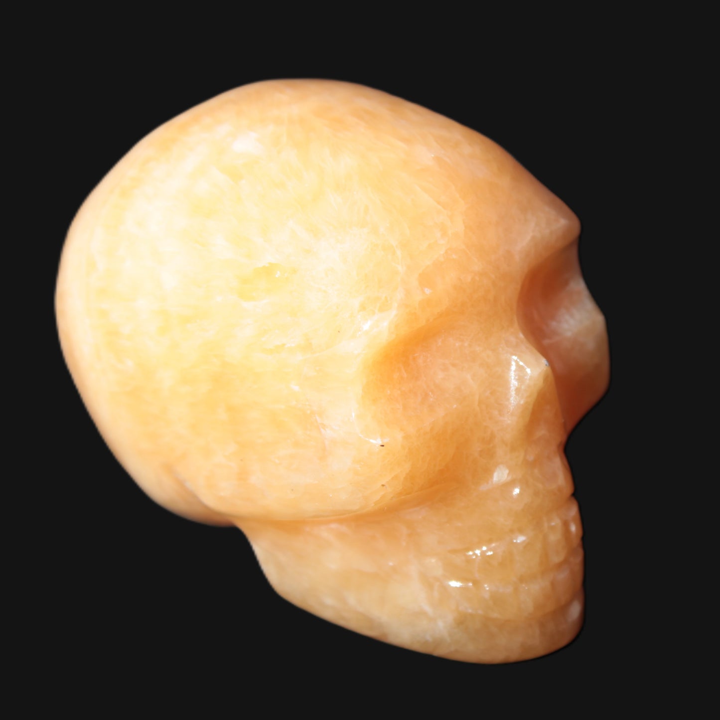 Banded Honey Calcite skull 44-55mm 134-191g Rocks and Things