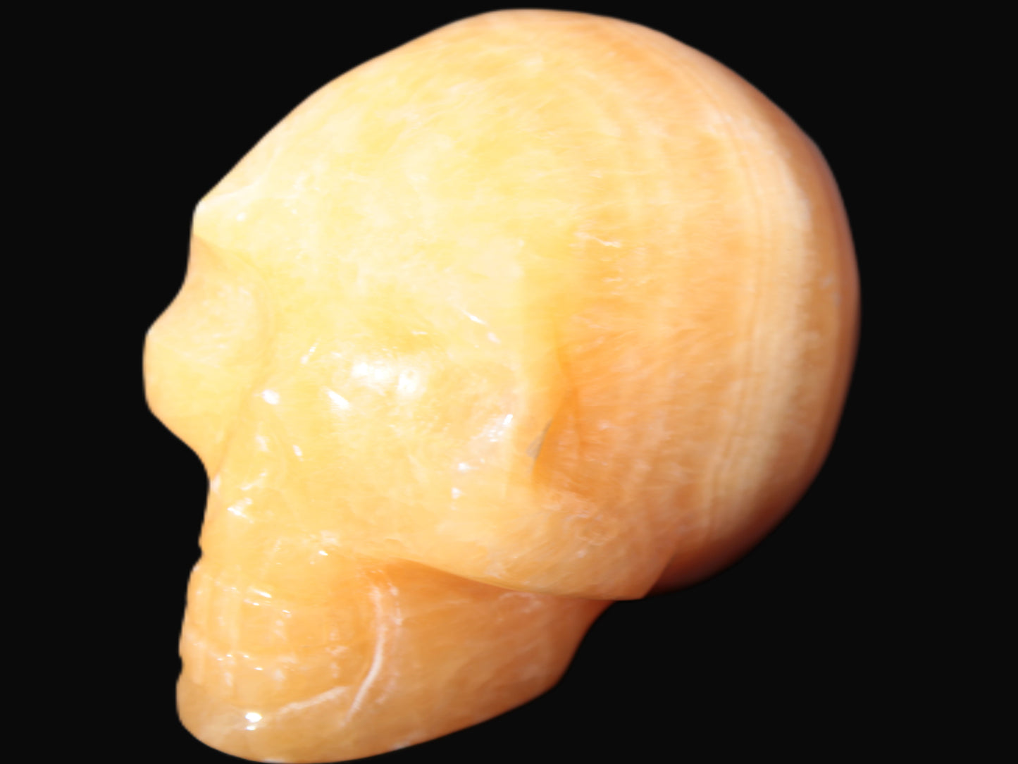 Banded Honey Calcite skull 44-55mm 134-191g Rocks and Things