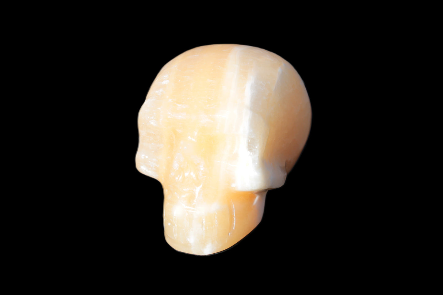 Banded Honey Calcite skull 44-55mm 134-191g Rocks and Things