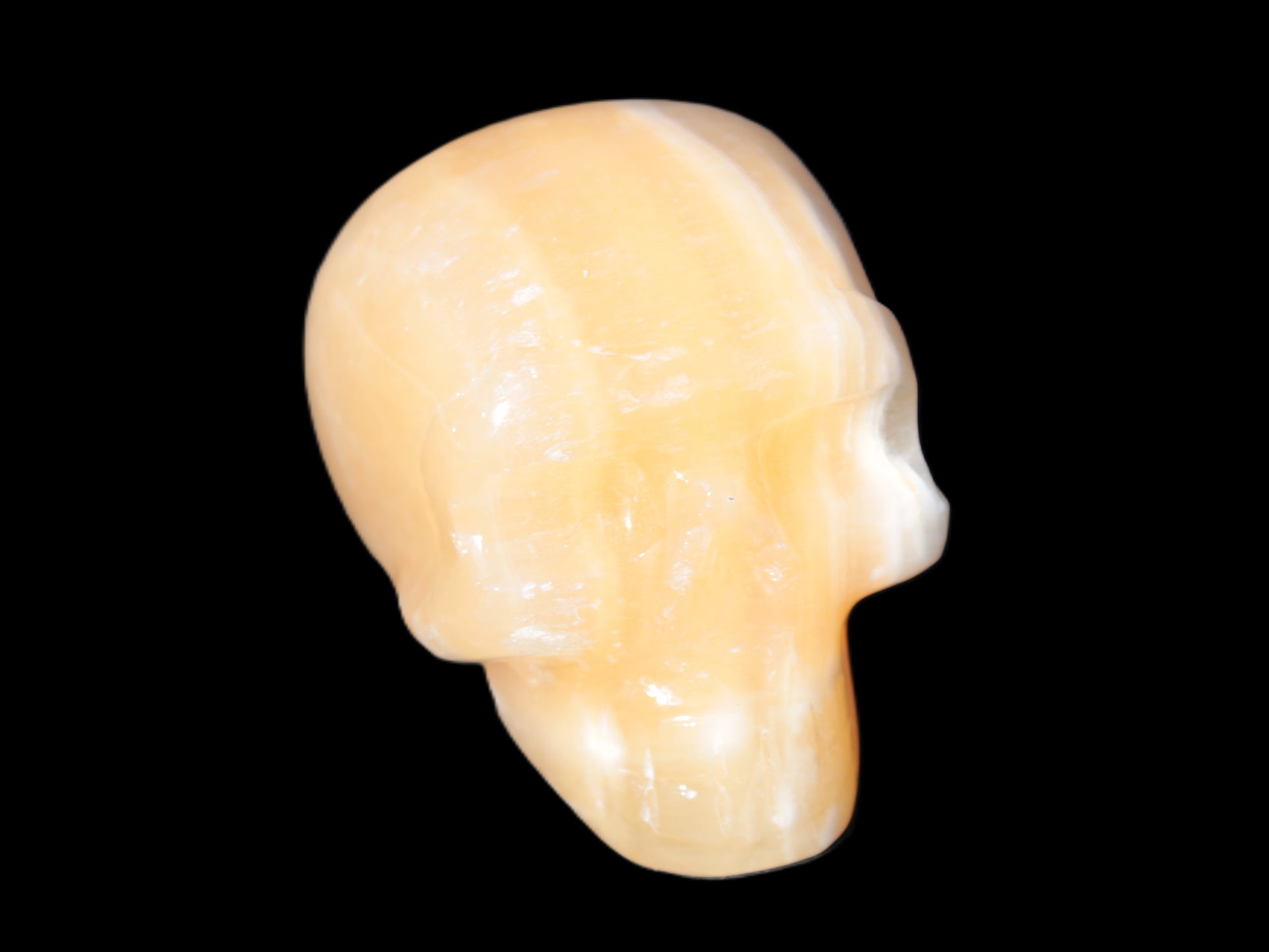 Banded Honey Calcite skull 44-55mm 134-191g Rocks and Things