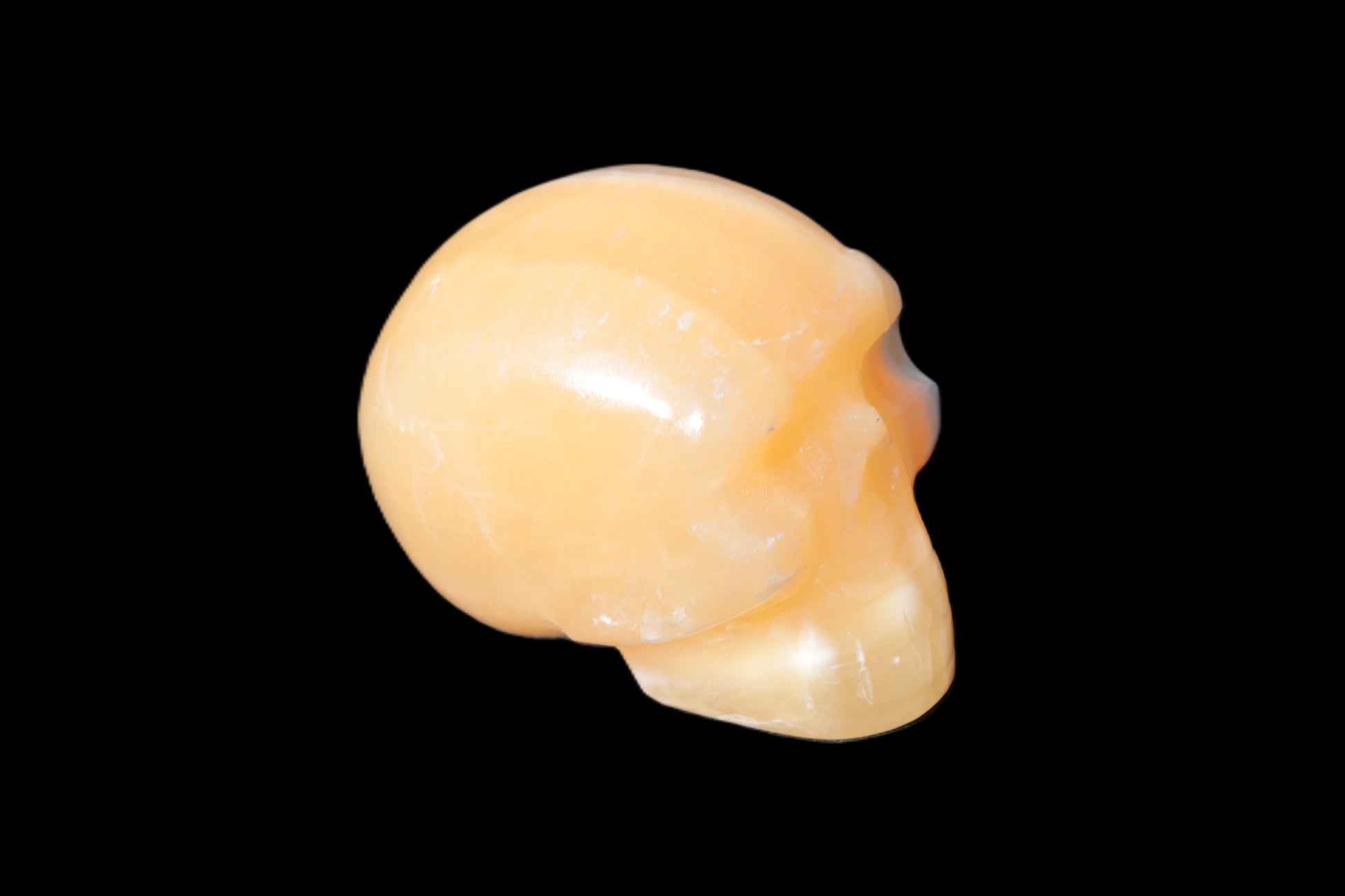 Banded Honey Calcite skull 44-55mm 134-191g Rocks and Things