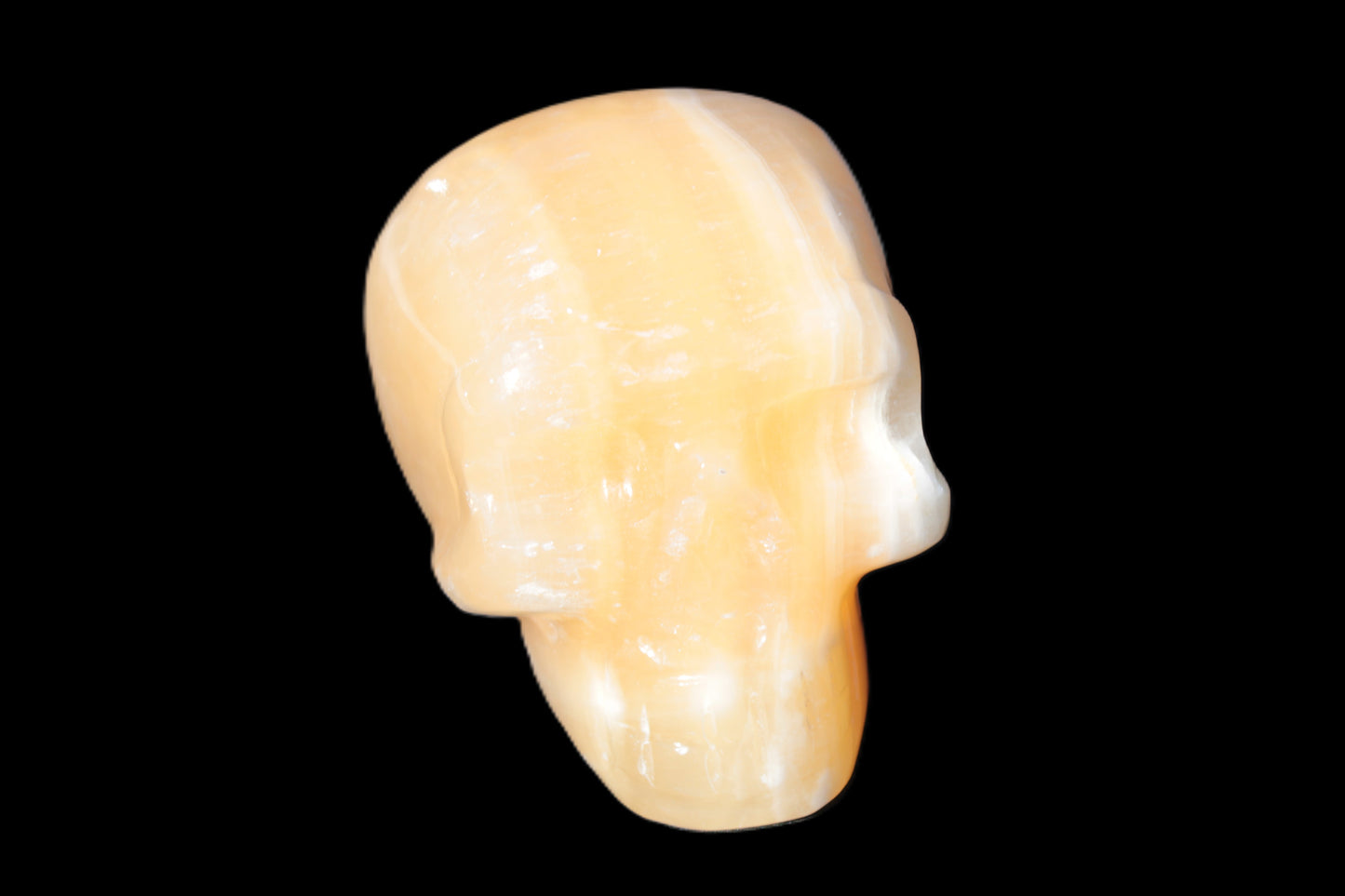 Banded Honey Calcite skull 44-55mm 134-191g Rocks and Things