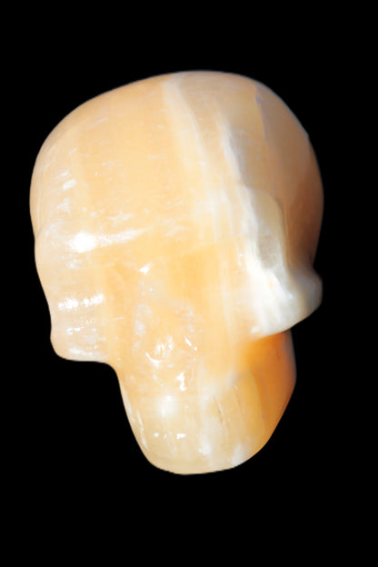 Banded Honey Calcite skull 44-55mm 134-191g Rocks and Things