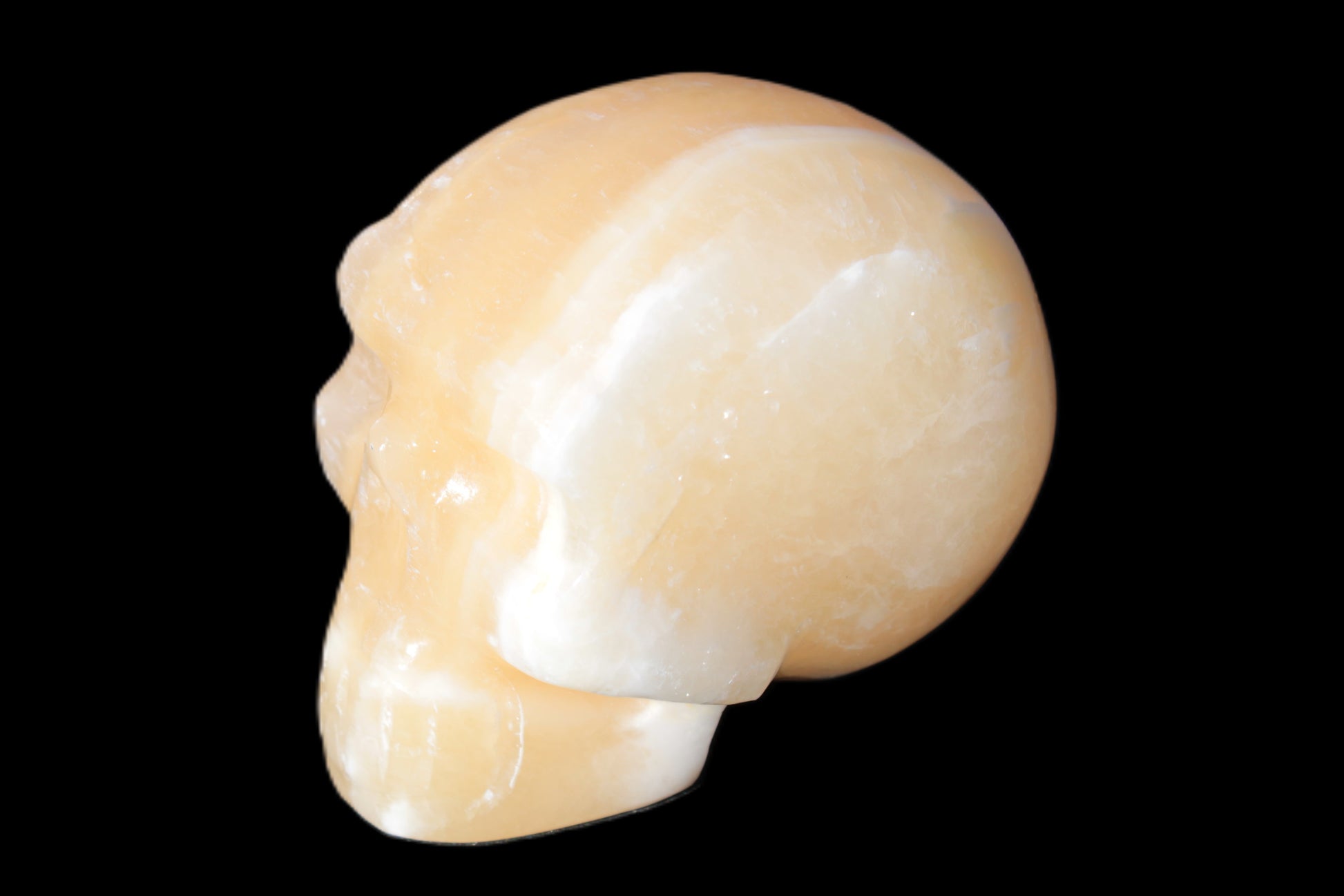 Banded Honey Calcite skull 44-55mm 134-191g Rocks and Things