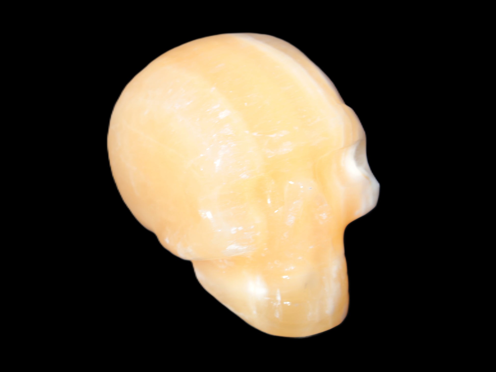 Banded Honey Calcite skull 44-55mm 134-191g Rocks and Things