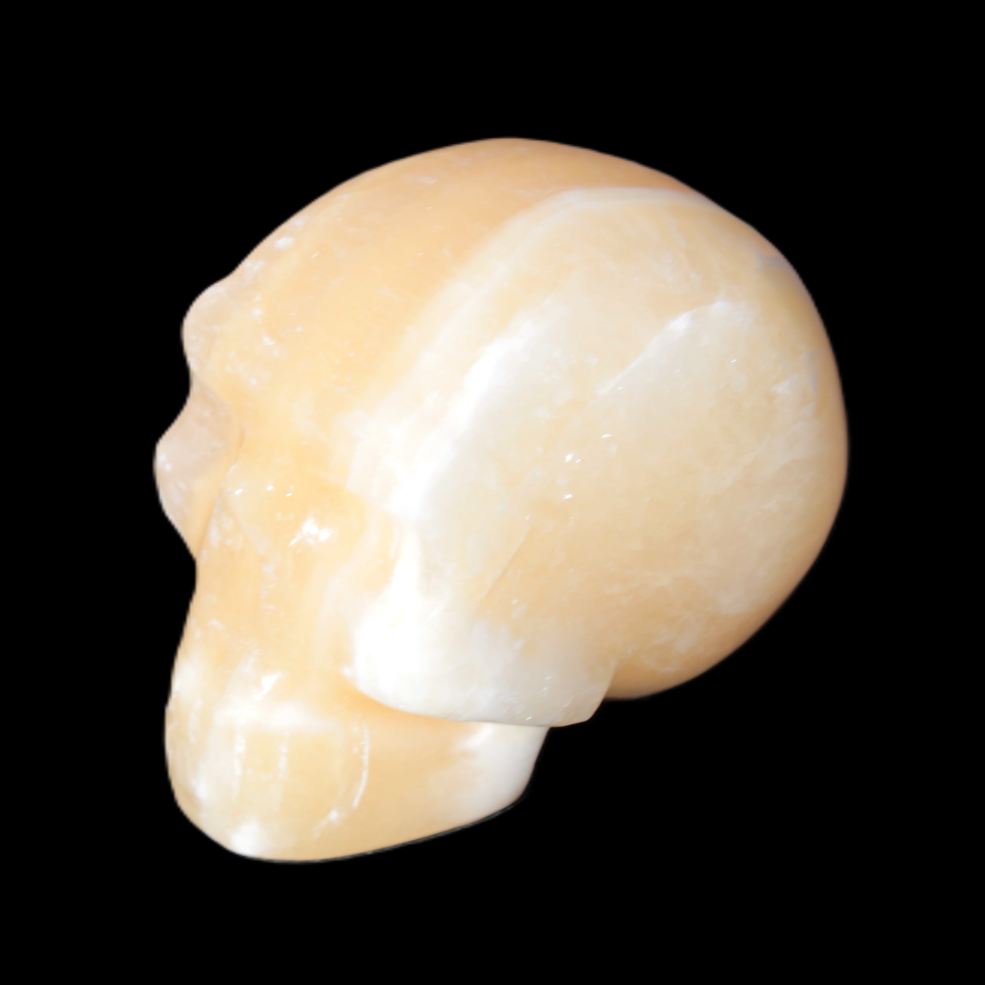 Banded Honey Calcite skull 44-55mm 134-191g Rocks and Things