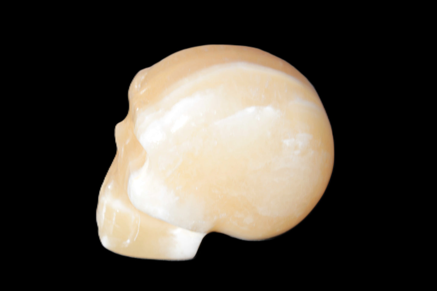 Banded Honey Calcite skull 44-55mm 134-191g Rocks and Things