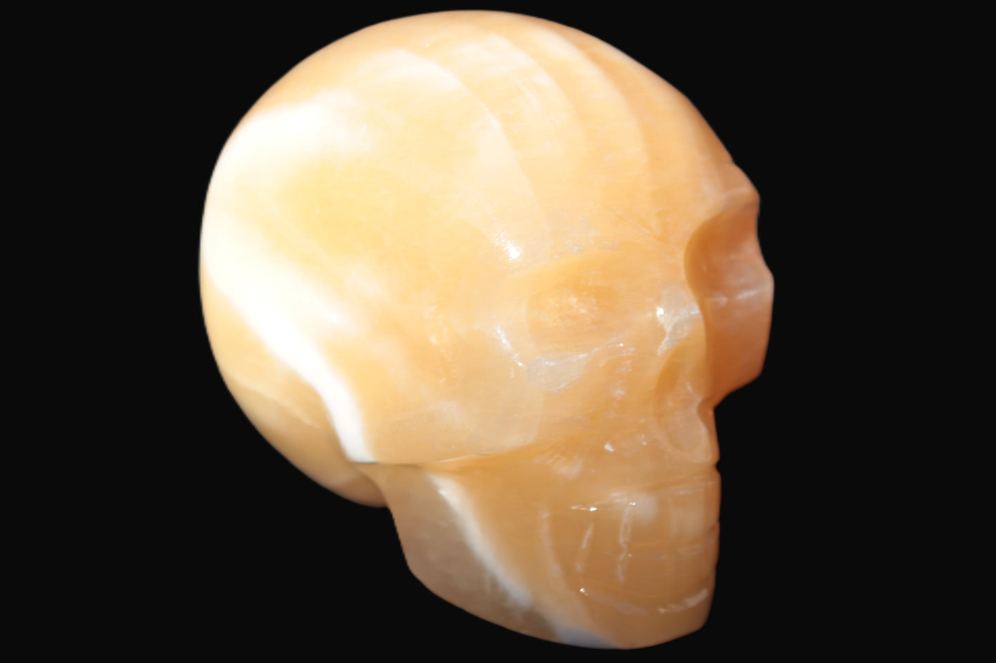 Banded Honey Calcite skull 44-55mm 134-191g Rocks and Things