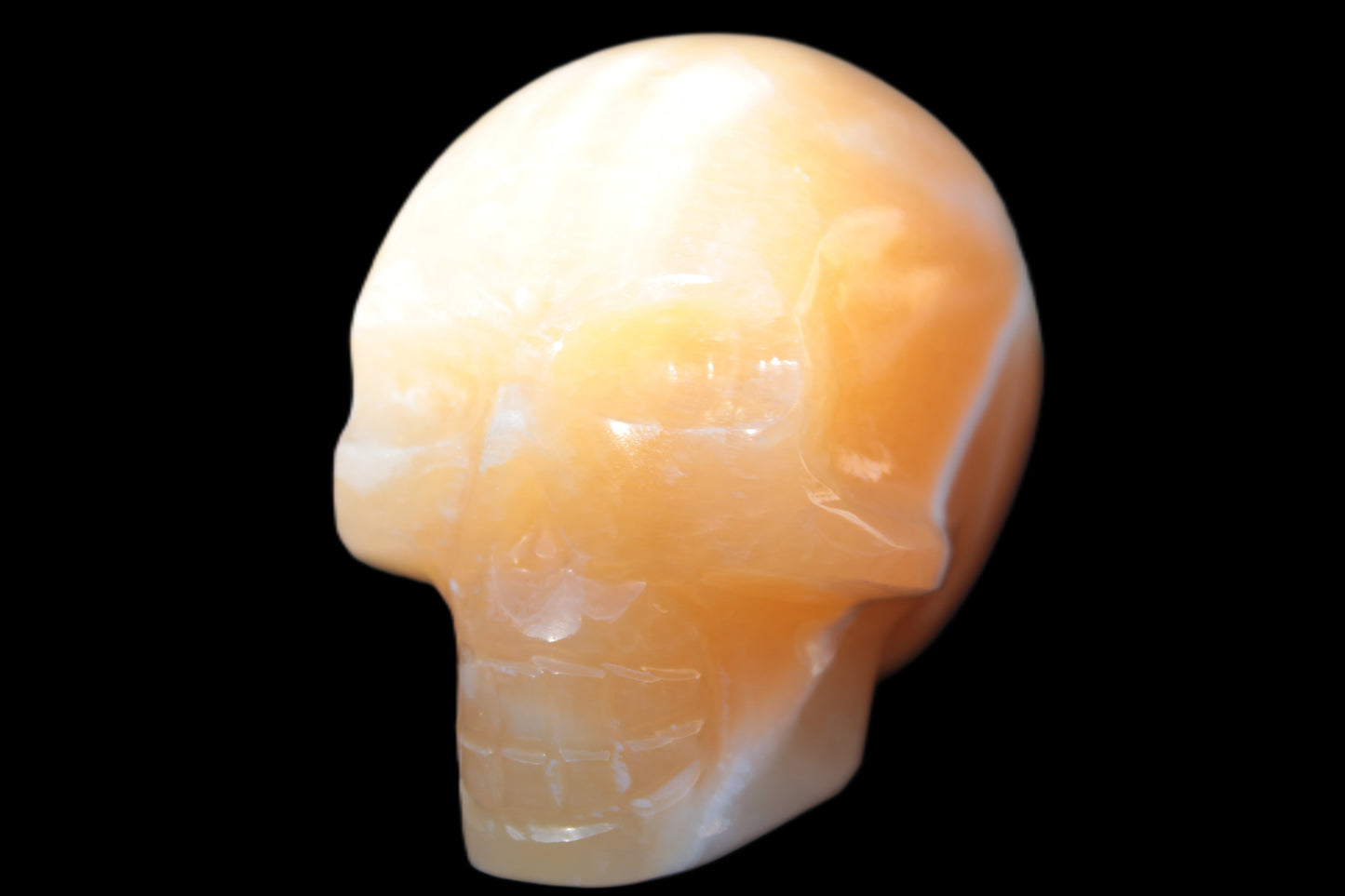 Banded Honey Calcite skull 44-55mm 134-191g Rocks and Things