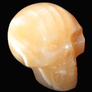 Banded Honey Calcite skull 44-55mm 134-191g Rocks and Things