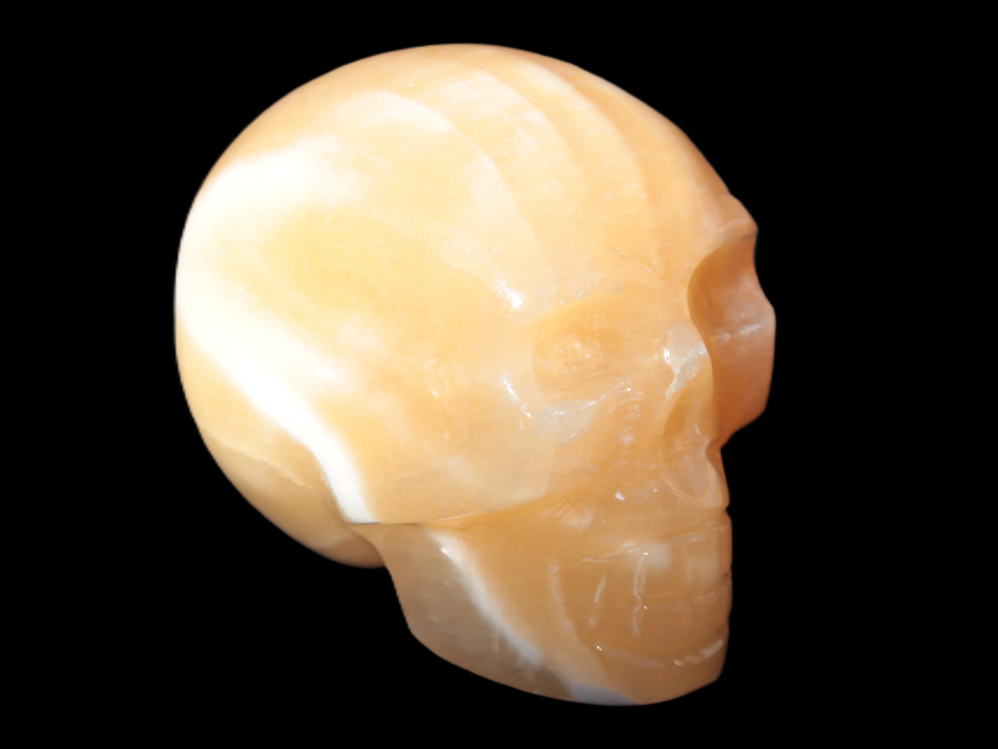 Banded Honey Calcite skull 44-55mm 134-191g Rocks and Things