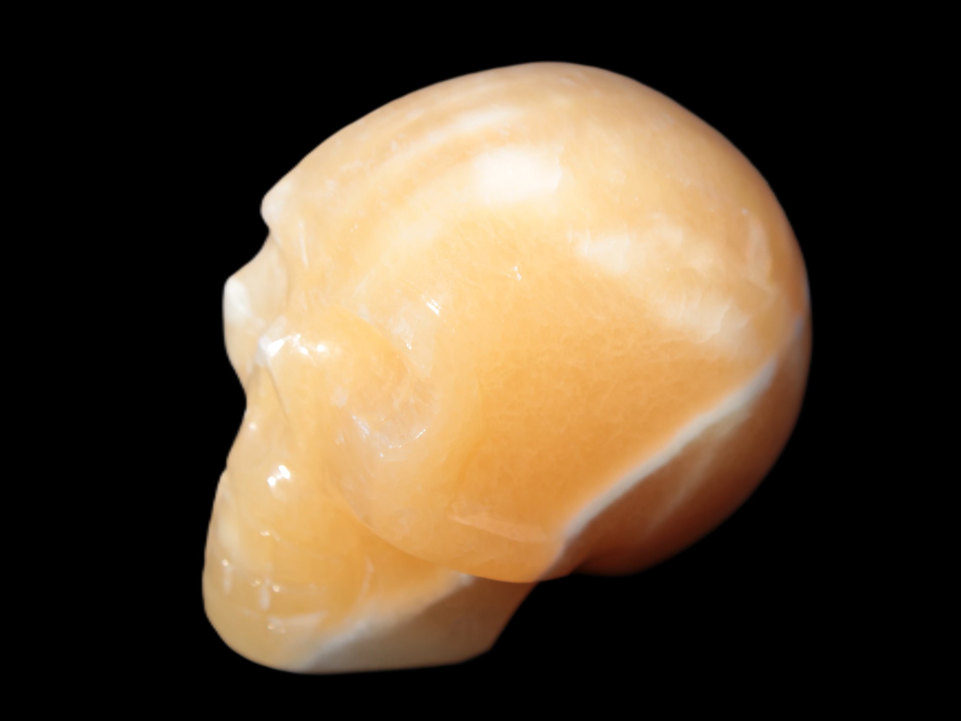 Banded Honey Calcite skull 44-55mm 134-191g Rocks and Things