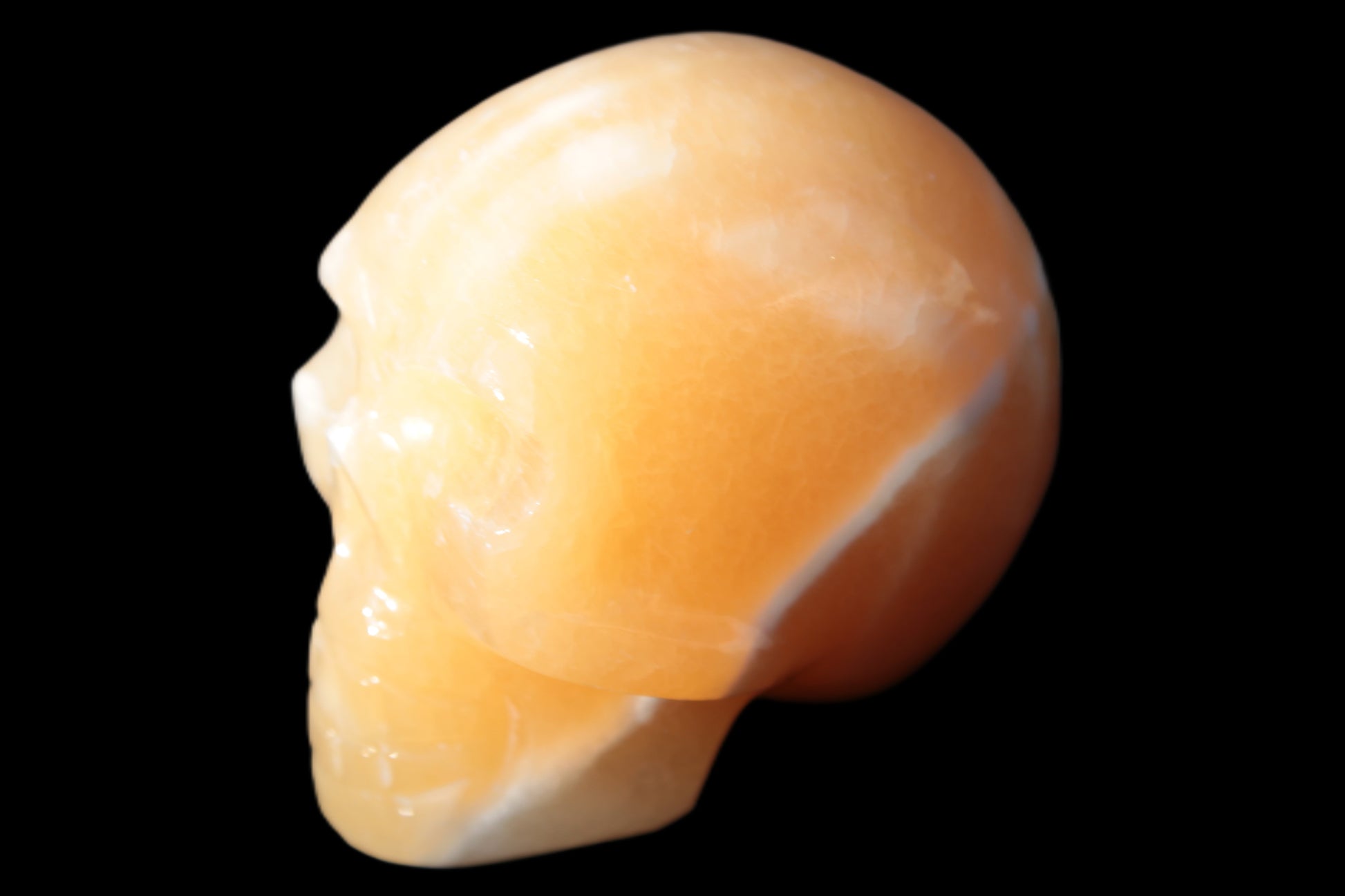 Banded Honey Calcite skull 44-55mm 134-191g Rocks and Things