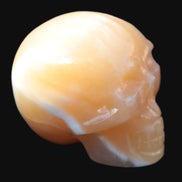 Banded Honey Calcite skull 44-55mm 134-191g Rocks and Things