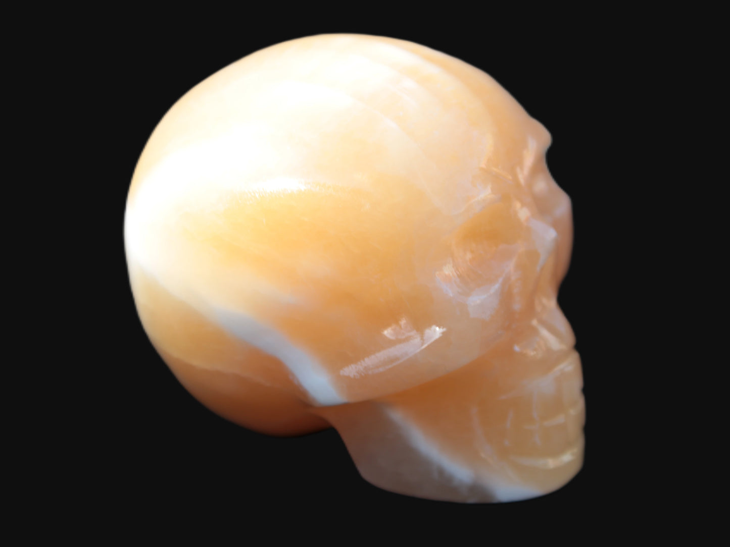 Banded Honey Calcite skull 44-55mm 134-191g Rocks and Things