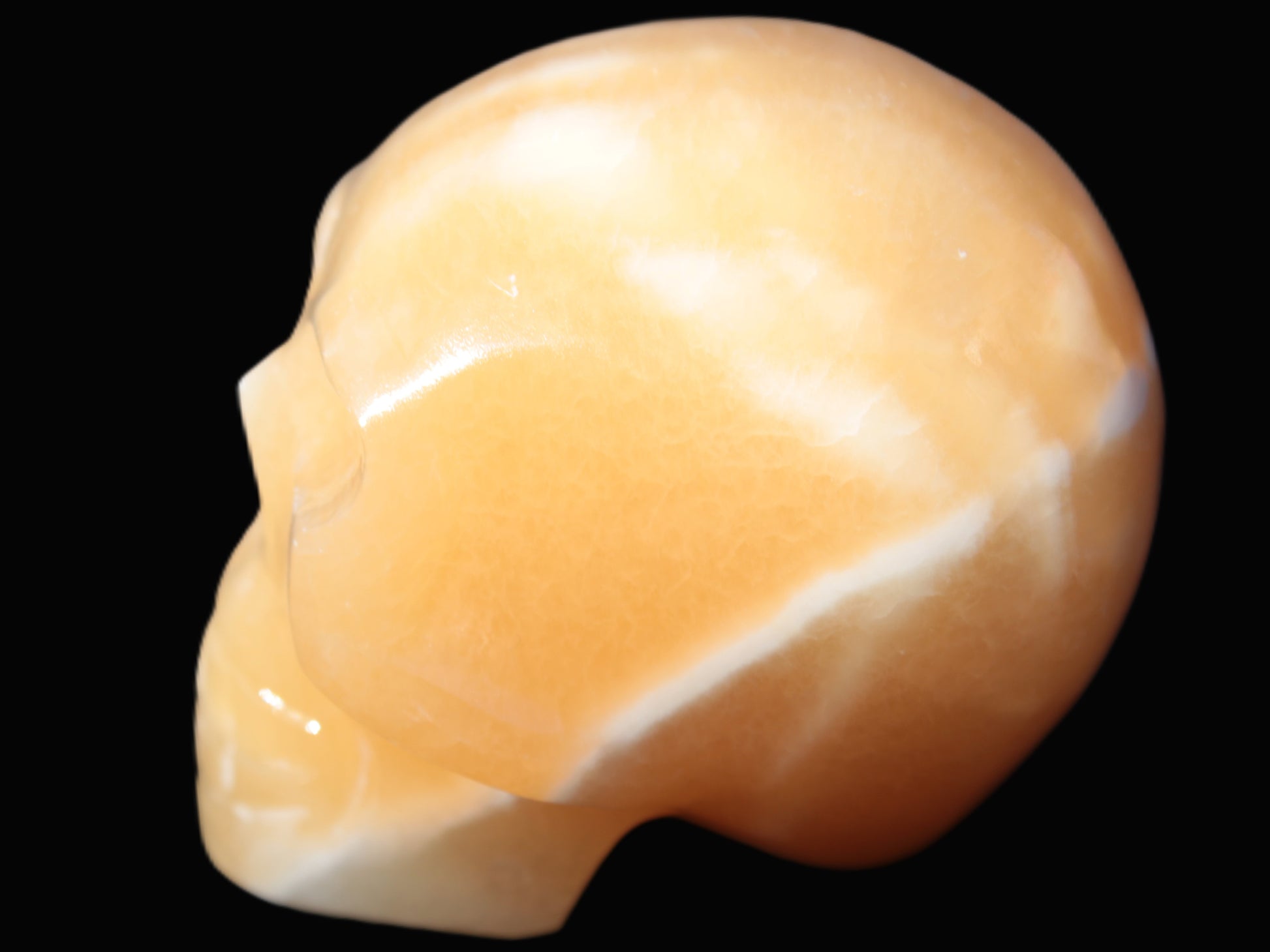 Banded Honey Calcite skull 44-55mm 134-191g Rocks and Things