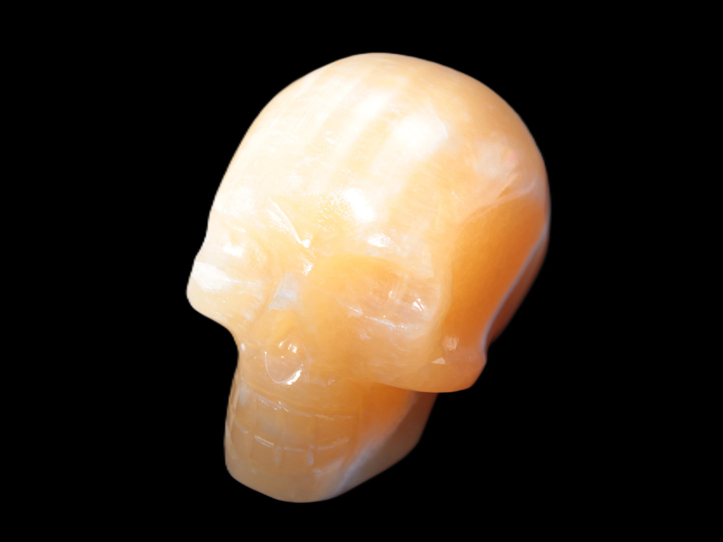 Banded Honey Calcite skull 44-55mm 134-191g Rocks and Things