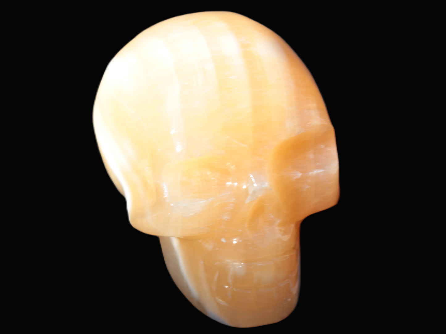 Banded Honey Calcite skull 44-55mm 134-191g Rocks and Things