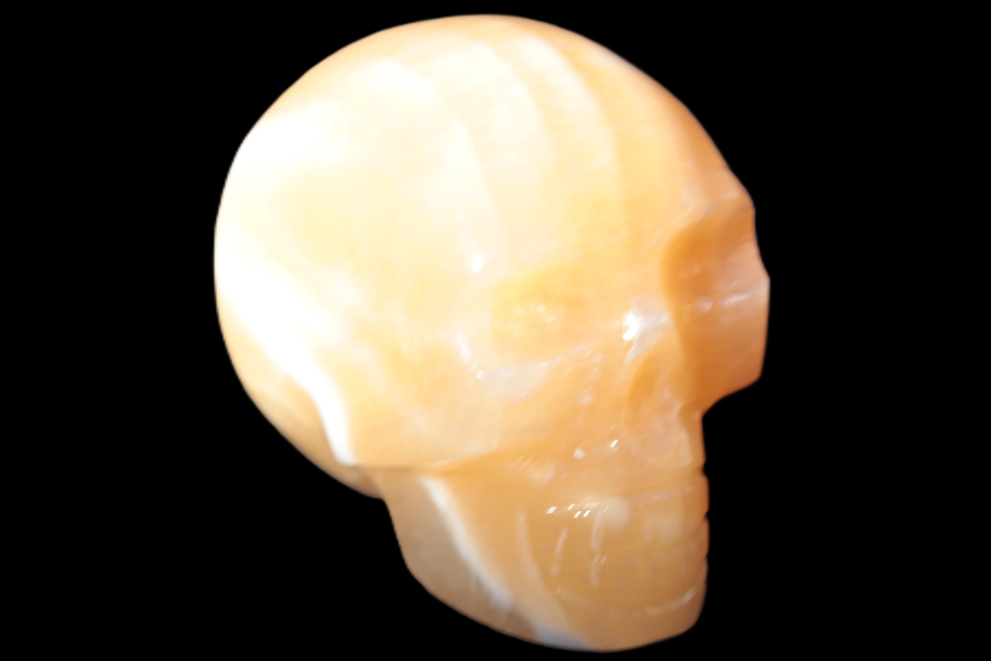 Banded Honey Calcite skull 44-55mm 134-191g Rocks and Things