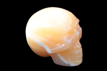 Banded Honey Calcite skull 44-55mm 134-191g Rocks and Things