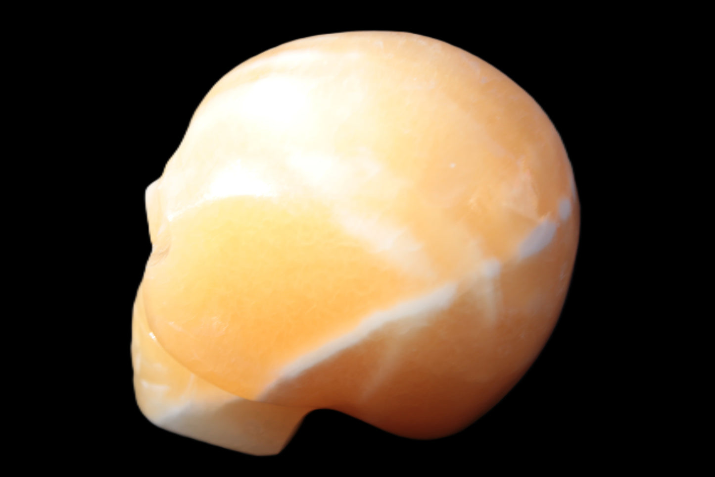 Banded Honey Calcite skull 44-55mm 134-191g Rocks and Things