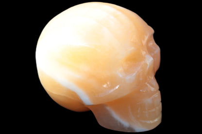 Banded Honey Calcite skull 44-55mm 134-191g Rocks and Things