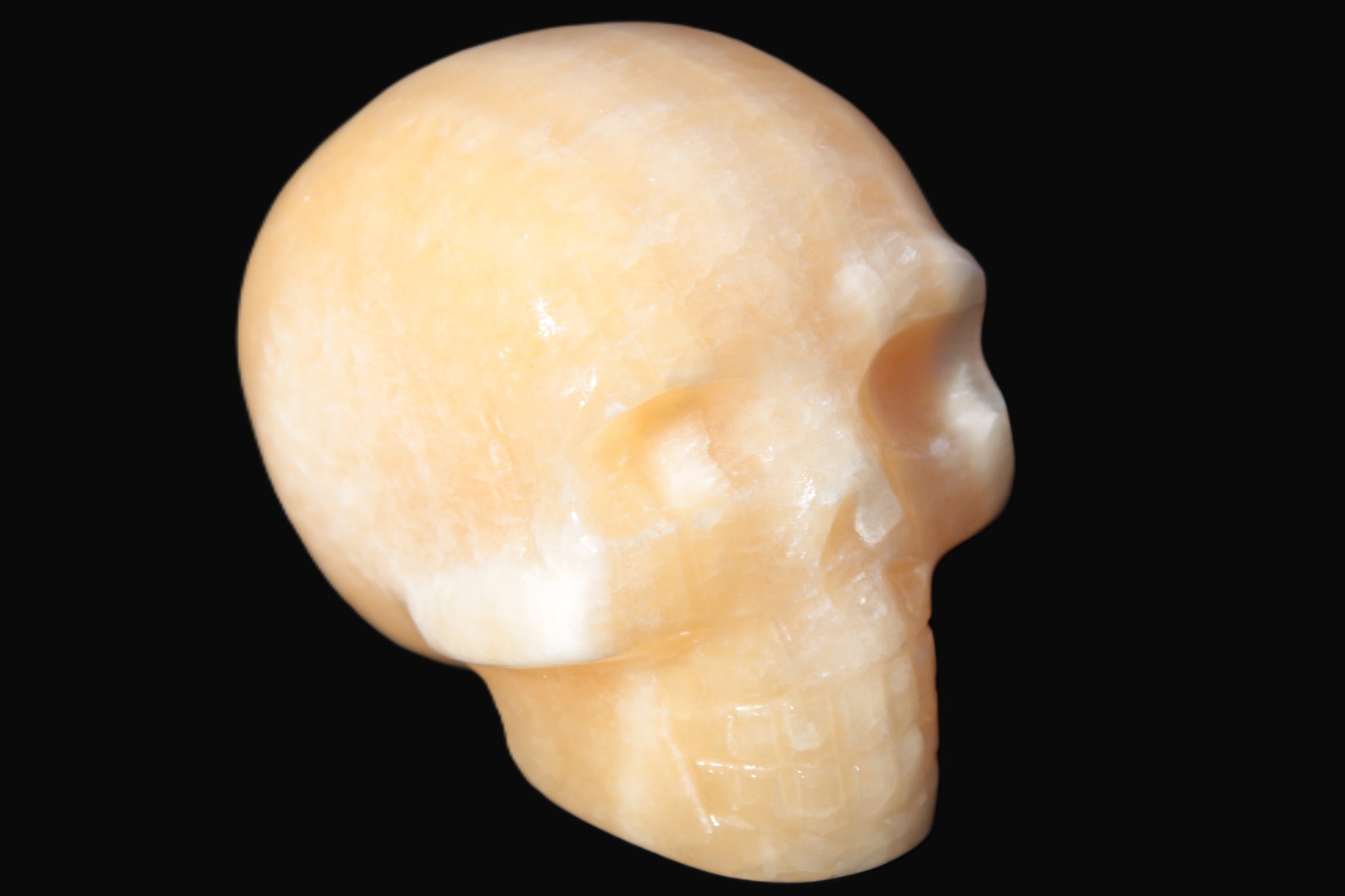 Banded Honey Calcite skull 44-55mm 134-191g Rocks and Things