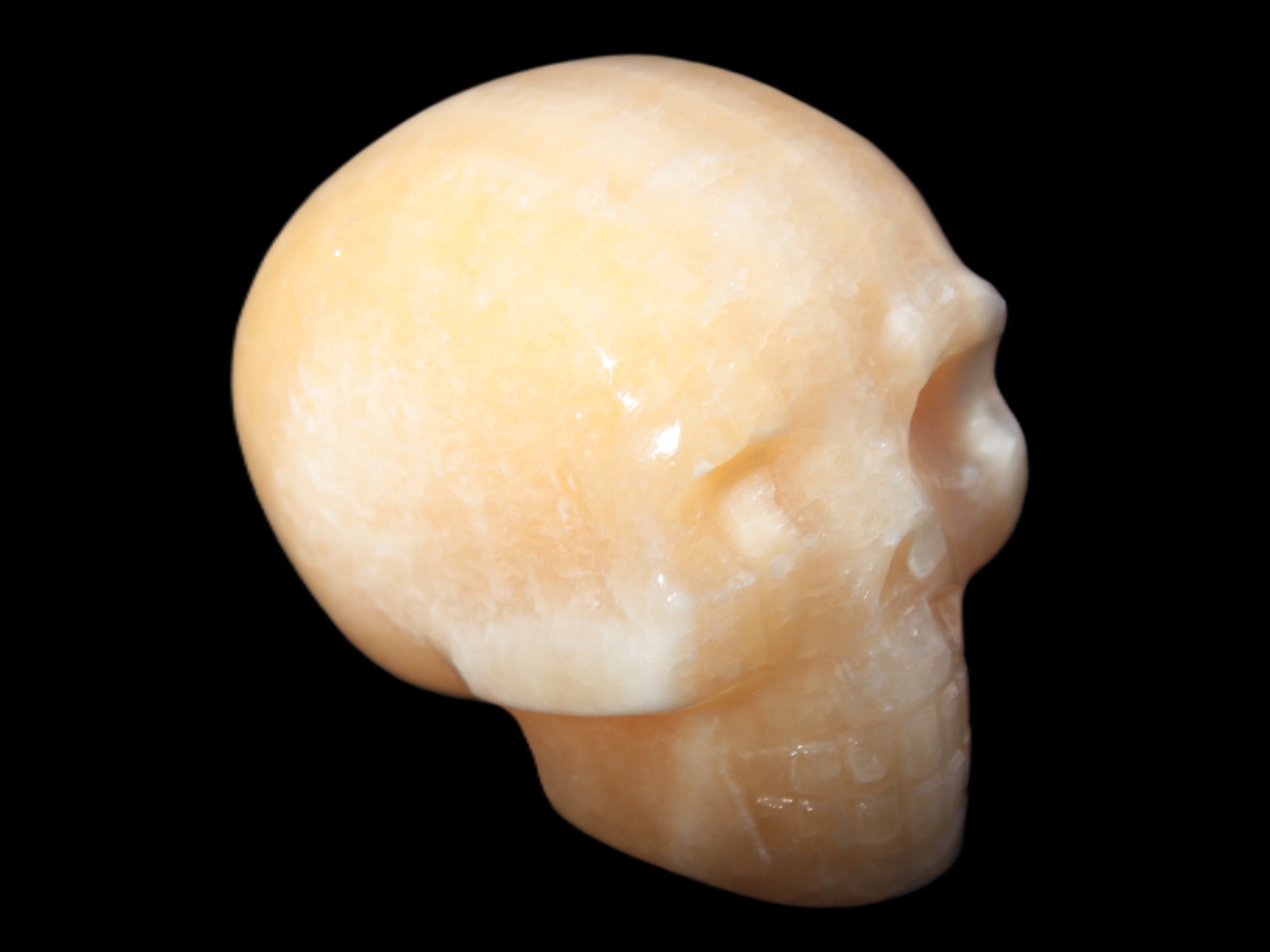 Banded Honey Calcite skull 44-55mm 134-191g Rocks and Things