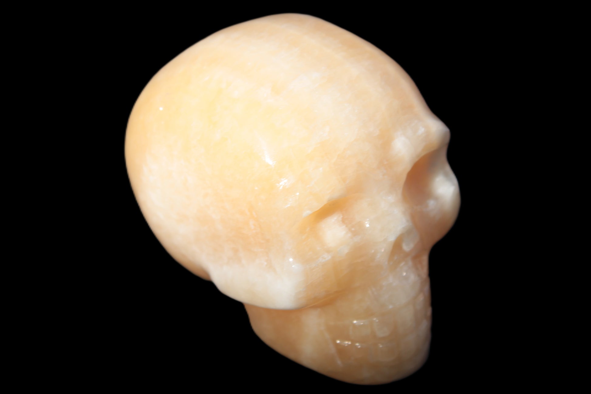 Banded Honey Calcite skull 44-55mm 134-191g Rocks and Things