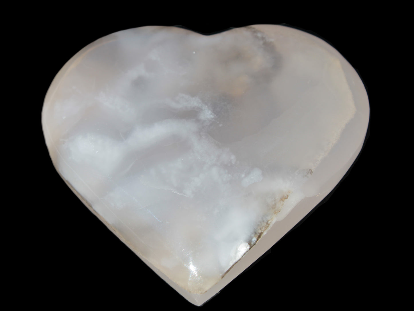 Mangano Calcite hand-carved heart 67-94mm  129-274g Rocks and Things