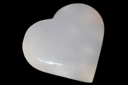 Mangano Calcite hand-carved heart 67-94mm  129-274g Rocks and Things