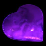 Mangano Calcite hand-carved heart 67-94mm  129-274g Rocks and Things