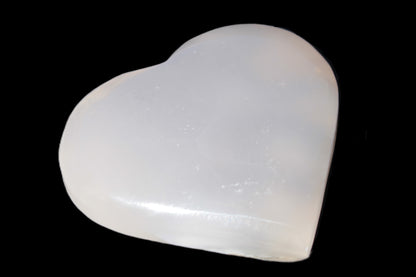 Mangano Calcite hand-carved heart 67-94mm  129-274g Rocks and Things