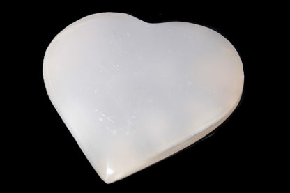 Mangano Calcite hand-carved heart 67-94mm  129-274g Rocks and Things