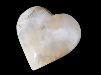 Mangano Calcite hand-carved heart 67mm  120/125g Rocks and Things