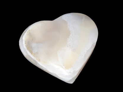 Mangano Calcite hand-carved heart 67mm  120/125g Rocks and Things