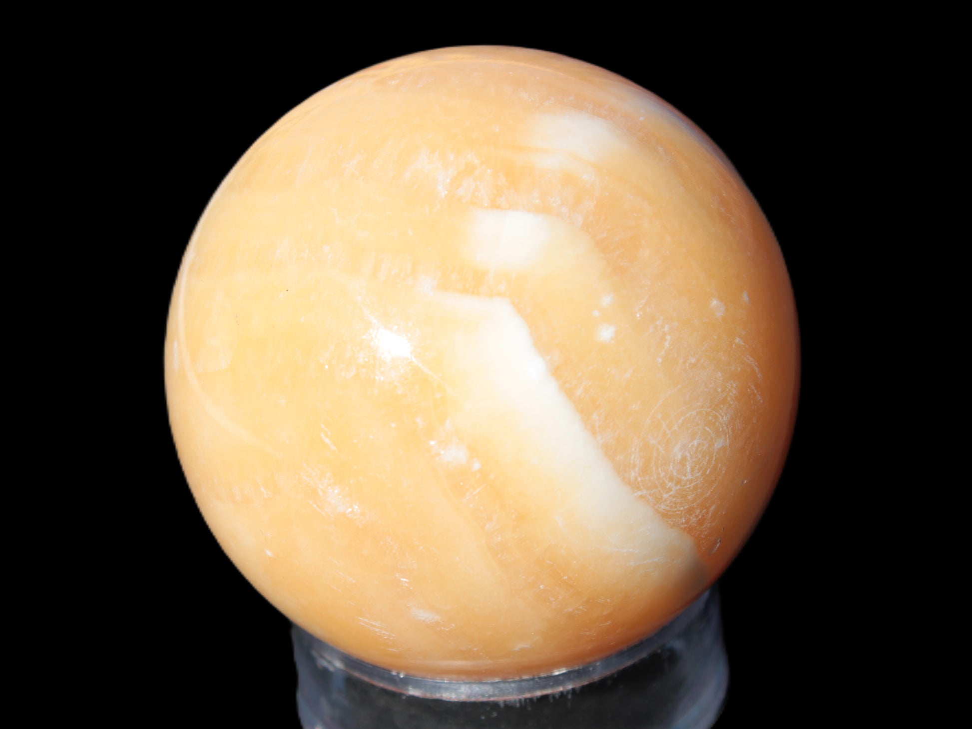 Honey Calcite sphere 64/65mm 346-371g Rocks and Things