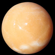 Yellow  Calcite sphere 64/65mm 346-371g  in sunshine - Rocks and Things Store