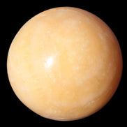 Yellow  Calcite sphere 64/65mm 346-371g  in sunshine - Rocks and Things Store