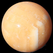 Yellow  Calcite sphere 64/65mm 346-371g  in sunshine - Rocks and Things Store