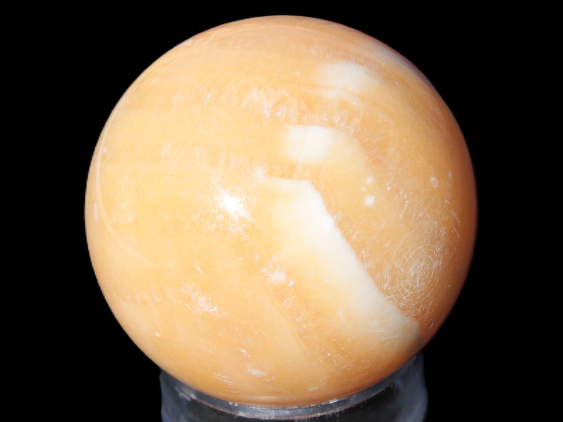 Honey Calcite sphere 64/65mm 346-371g Rocks and Things